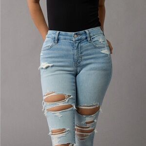 NWT Super Hi-Rise Jegging - Light Wash Ripped Skinny Jeans